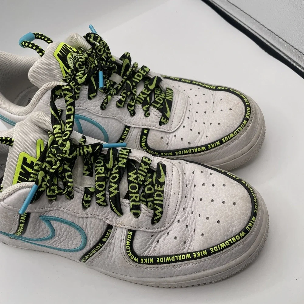 Nike Air Force 1 World Wide Pack White/Green/Blue Size‎ 8 CK7213-100